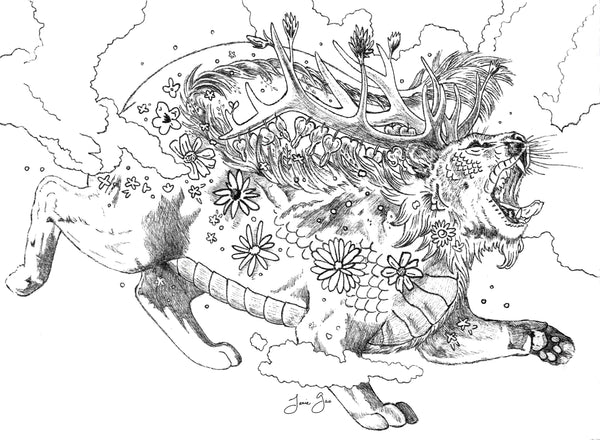 AAPI Zodiac: Earth Dragon, Archival Print