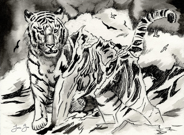 AAPI Zodiac: Water Tiger, Archival Print