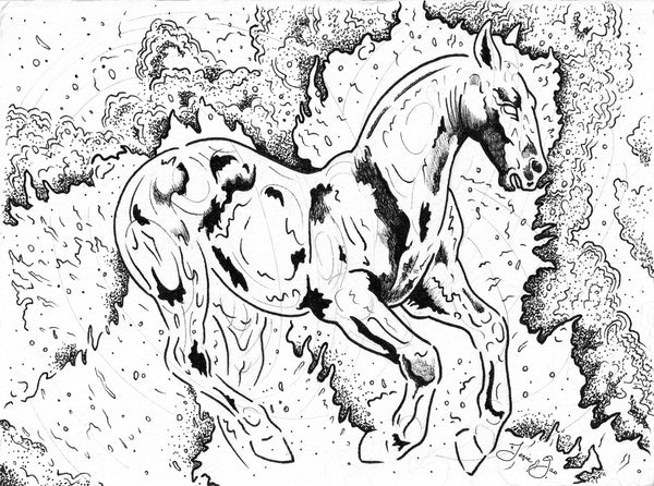 Asian Diasporic Zodiac: Fire Horse, Archival Print (2026 version)