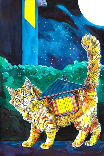 "Housecats: Oriel," Archival Print