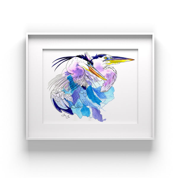 "Stewardship," Great Blue Herons, Limited Edition Print